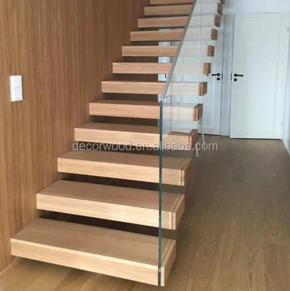 high quality wooden customized design modern timber stair tread guangzhou