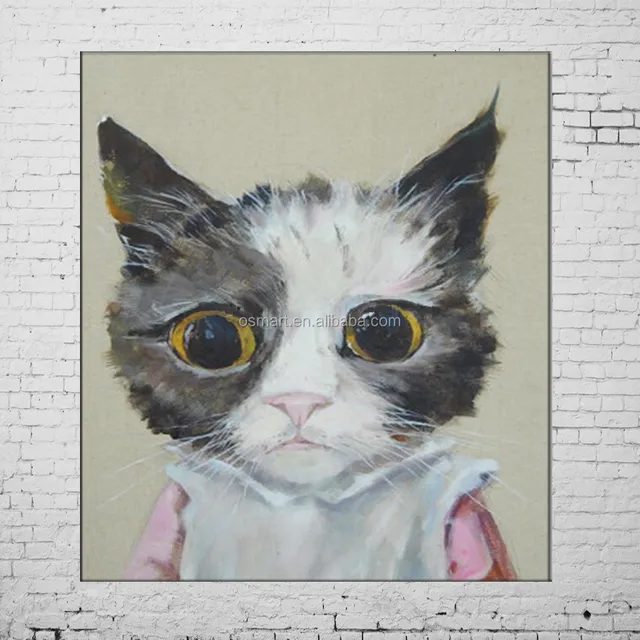 handmade painting brush animals wall decor painting ou shi mei