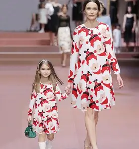 new product ladies summer dress christmas print design fancy