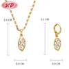 Wholesale 2018 fashion design high quality with 18K gold plated zircon brazilian jewelry set for ladies