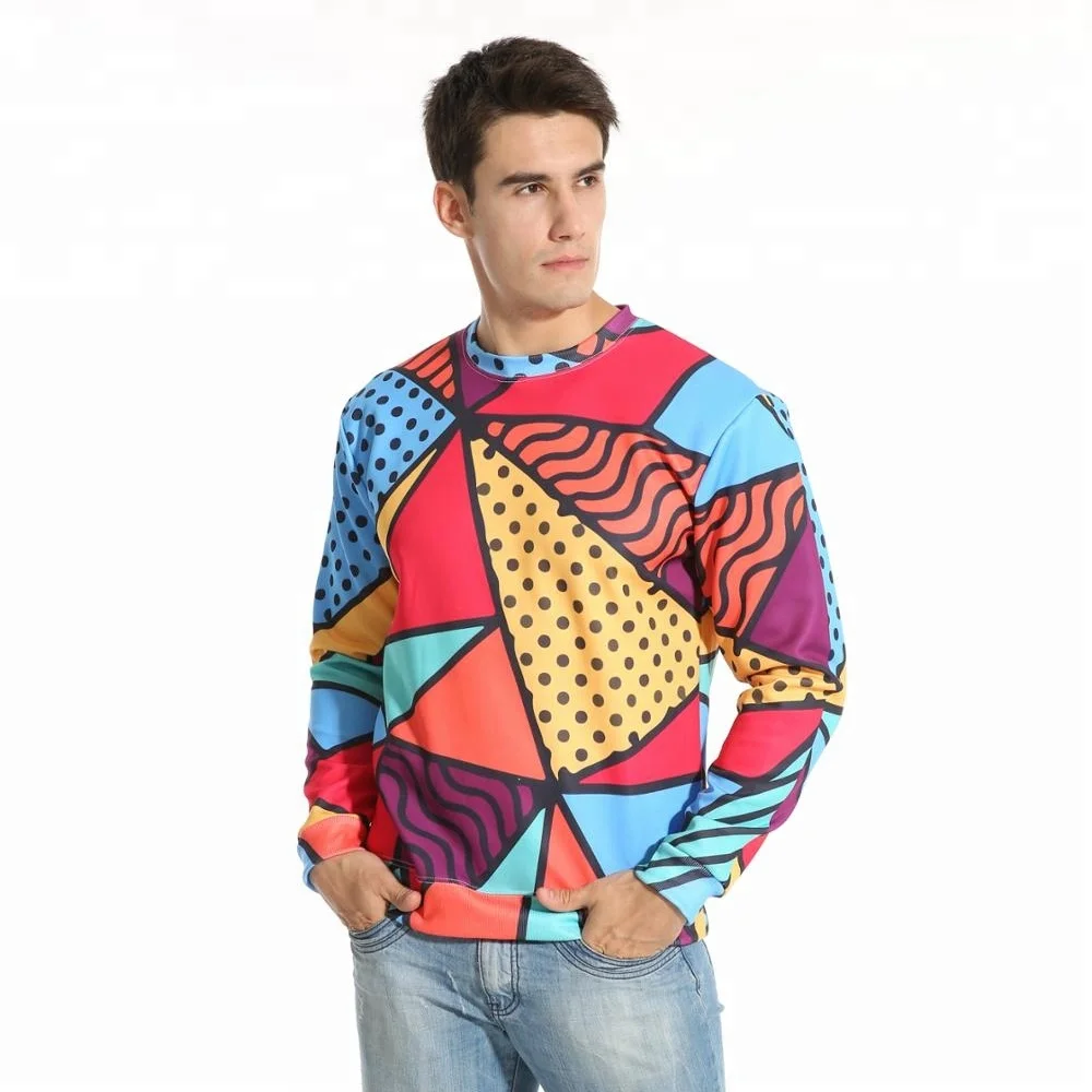 New Fashion Custom Designed 3d Full Printing Sublimation Pullover Sweatshirts