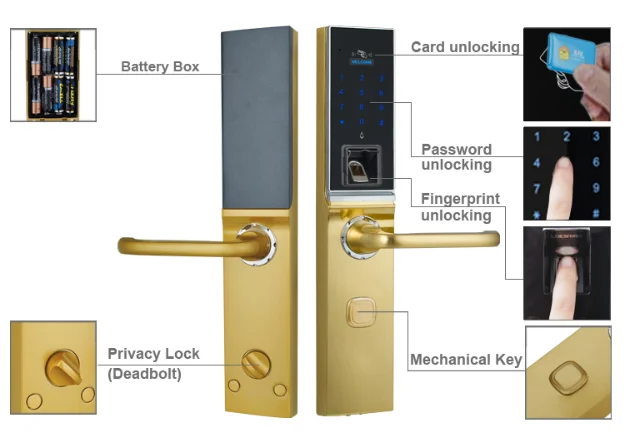 Card digital keyapd fingerprint sensor door lock.png