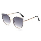 Irregular Ultralight Frameless Men Rimless Fashion Women Cat Eye Sunglasses Sun Glasses for Ladies