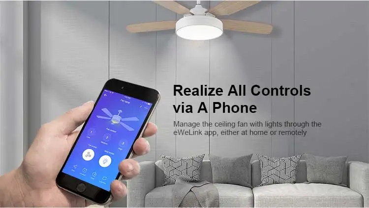 New Arrival Sonoff Ifan03 Wifi Ceiling Fan And Light