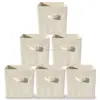 Six Beige Collapsible Storage box