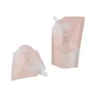 Custom plastic stand up spout pouch for fruit juice/jelly/milk/liquid packaging aluminum laminated foil bag