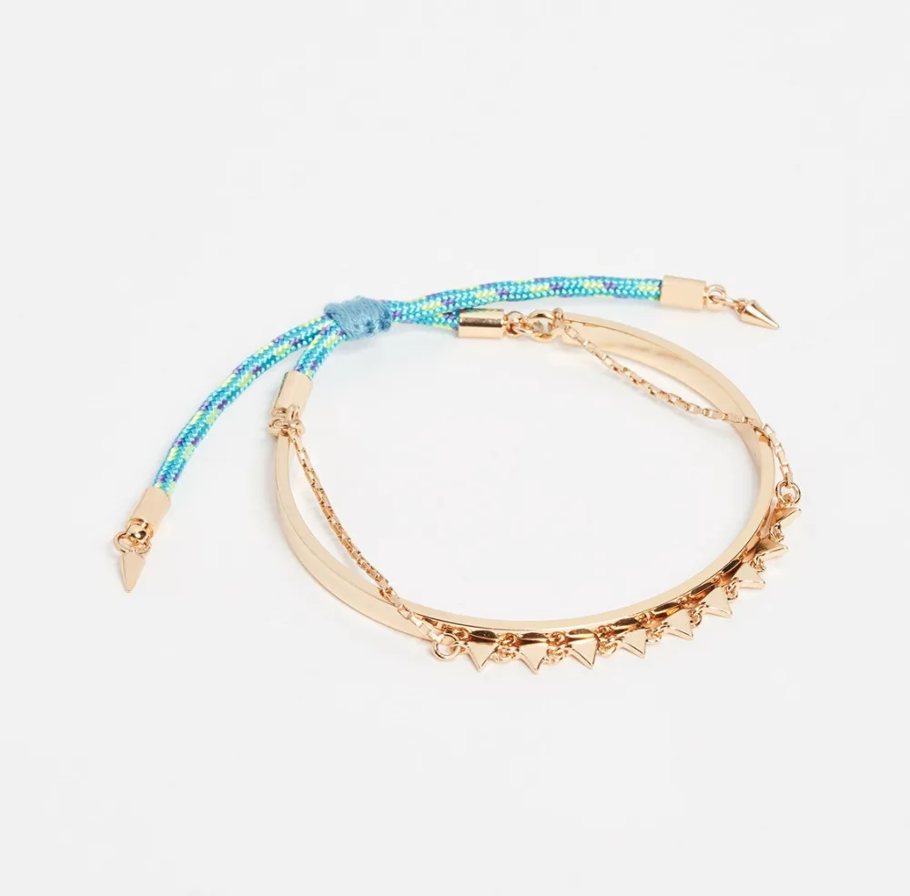 mothers day gifts gold triangle elastic line handmade bracelet