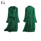 Hot Sale 100% Polyester Silk Satin Hotel Robe Luxury Bath Robe