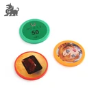 Cheap Custom plastic poker chip set with number sticker