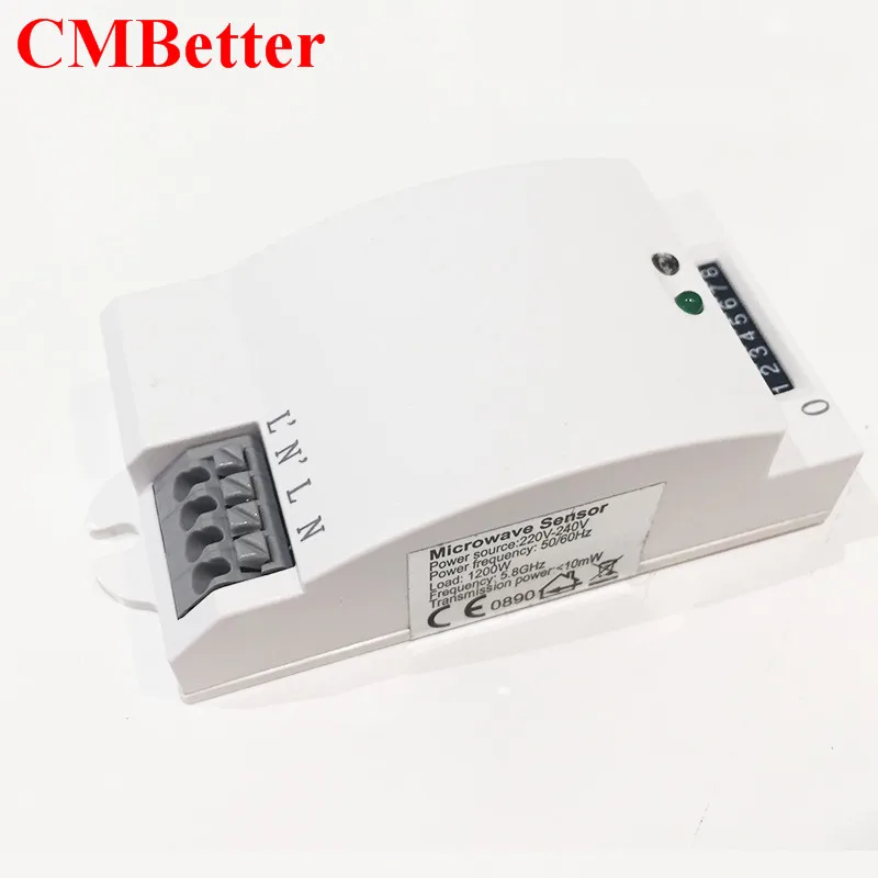 CMBetter 360 degree 220-240VAC Detection Angle LED Lighting Microwave Sensor Control Switch  Max 10m light Control Adjustable (9)