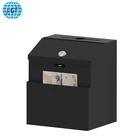 high quality oem black metal counter top pop letter box with lock