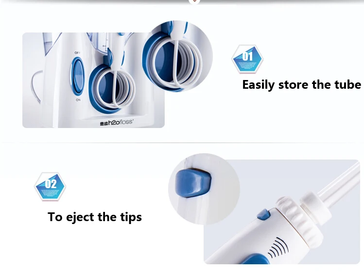 Portable 2 in 1 Water Flosser with 300ML Capacity and 30 Days Battery Life for Teeth Cleaning