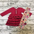 Girls Boutique Clothing Wholesale Children Toddler Clothes Girls Skirts Set Ruffled Girls Outfit Boutique Outfit