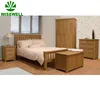 W-B-0013 simple design solid wood flat pack bedroom furniture