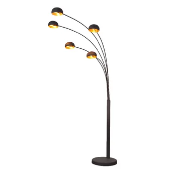 Spider Arc 5 Arm Sofa Sectional Floor Lamp Available In Black Gold