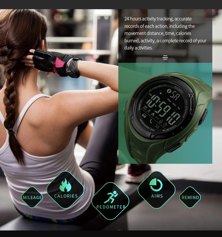 skmei smart watch mens sports sport wristwatch