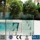 SS316L Stainless Steel Spigot Tempered clear glass pool