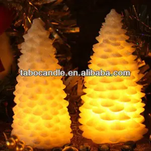 unique christmas candle/led gift christmas tree shape candles