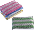 Best selling hot chinese products strip silver red green gold kitchen cleaning sponge from alibaba store