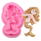 Food grade silicone mermaid mold for fondant