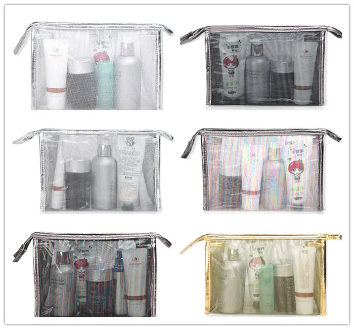OEM promotional transparent clear pvc cosmetic bag travel makeup bag_10