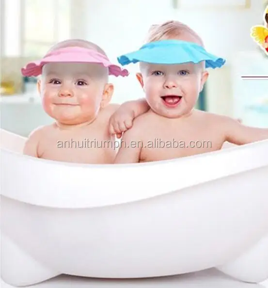 eco-friendly foam waterproof eva baby shower cap baby bathing