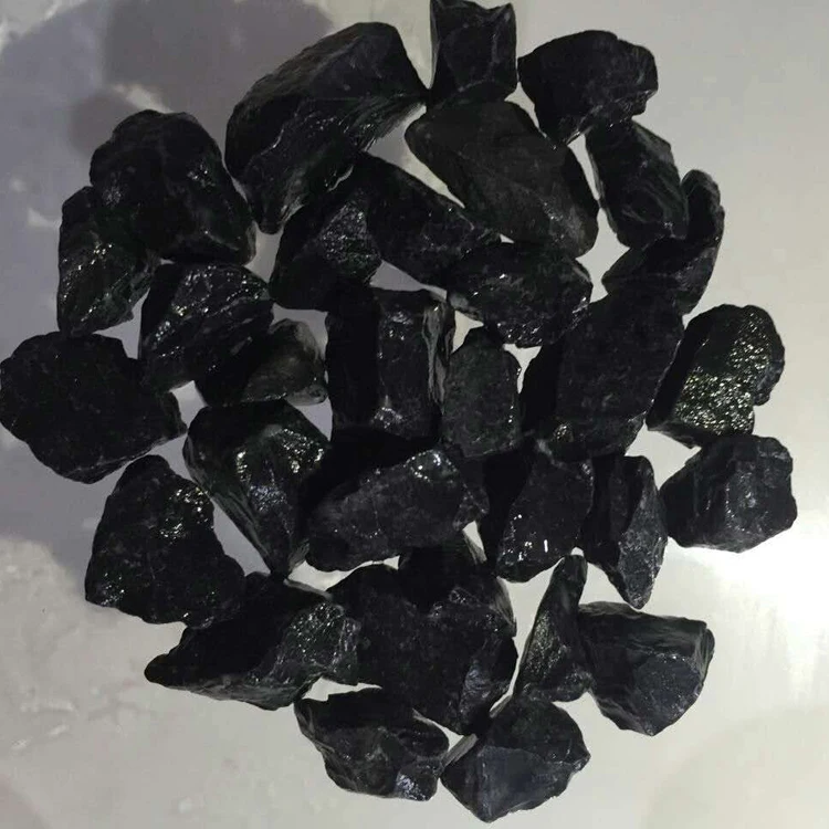 Decorative Crushed Black Glass Chips Broken Colored Glass Stones