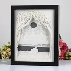 Acrylic led photo frame wooden picture frame birthday gift