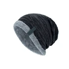 Slouch Wool Fleece fur Beanie Hat Warm Winter Custom Beanie Fold Unisex Outdoor Beanie
