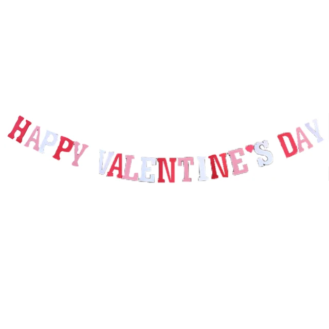 diy popular romantic felt letter banner for valentines day