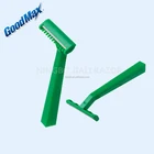 Promotional disposable plastic medical women body razor with comb