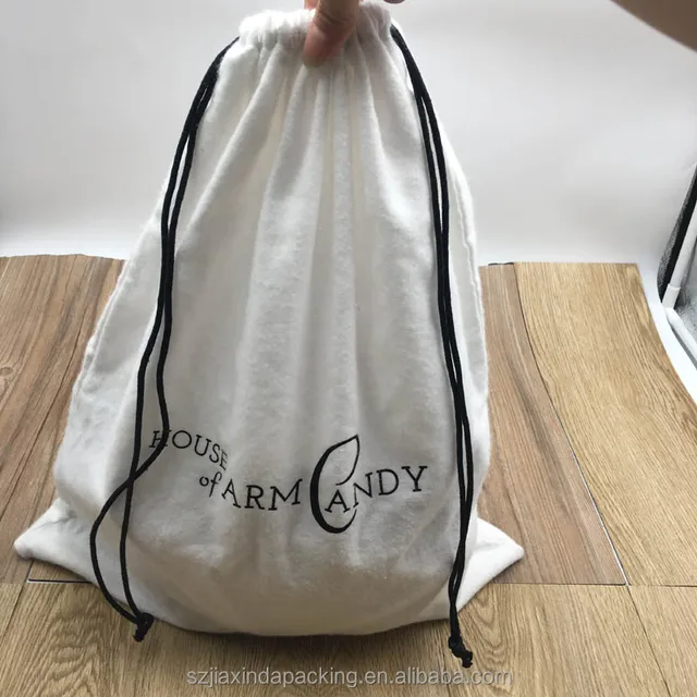soft black cotton linen cotton twill dust bag