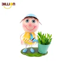 Promotion Spring Item Cartoon Design Idea Garden Flower Planter Boy And Girl Flower Pot