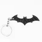 DC COMICS - BLACK BATMAN ARKHAM KNIGHT LOGO KEYCHAIN CHINA