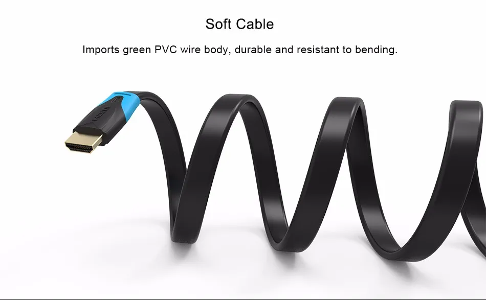 Vention Gold Plated Plug Male 1M HDMI Cable for HDTV XBOX PS3 - ANKUX.COM