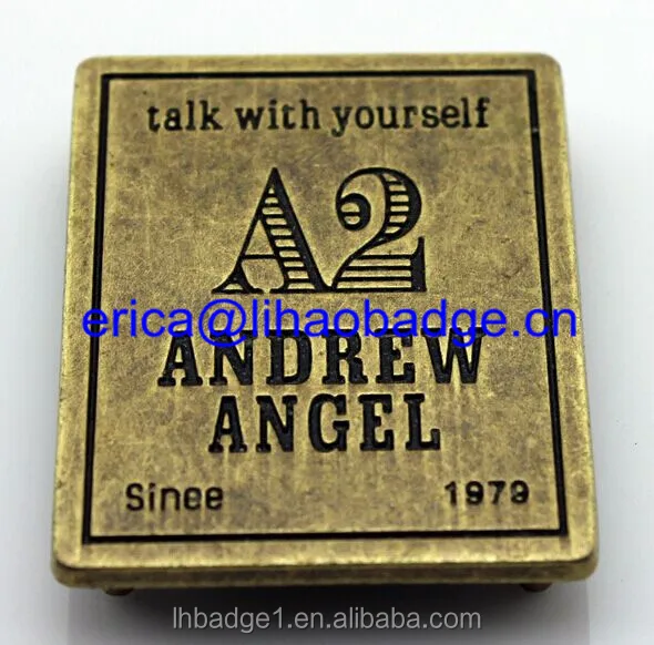 Fashion Metal Bag Label Tag Handbag