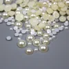 Fashion handwork jewelry making diy loose 3mm half flatback faux pearl beads with holes