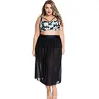 Plus size swimwear high waist skirt bikini swimsuits for women