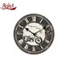 BSCI competitive price motorcycle pattern Roman numerals outdoor garden clock for exhibition hall
