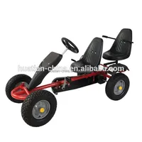 Comfortable two seat manual assemble adult pedal go kart for sale