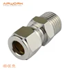3/8 3/4 male straight brass 12mm compression hydraulic ferrule fitting connector for copper hdpe pe pipe