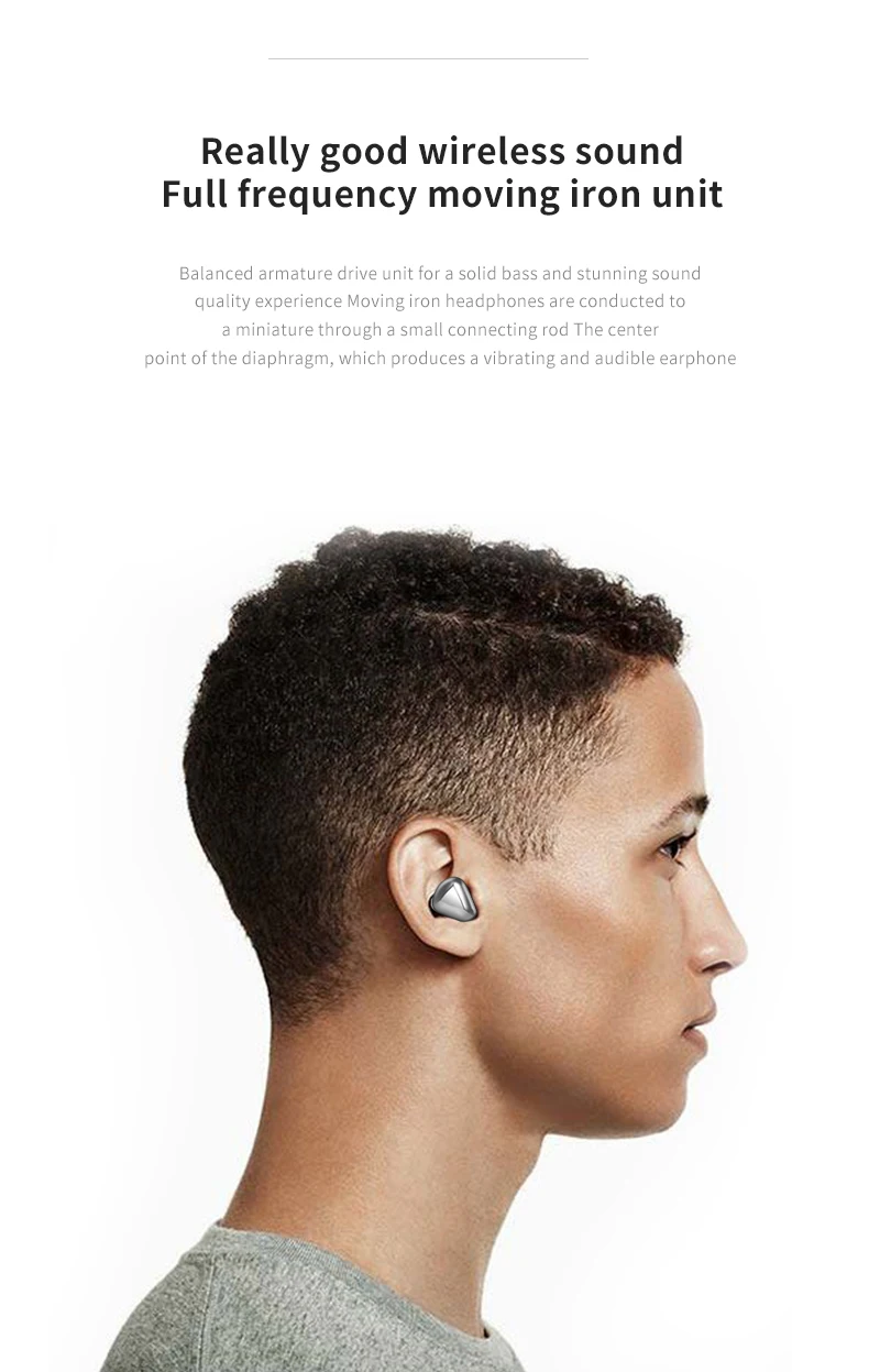 Latest Wireless Earphone Headphone Waterproof Noise Cancelling BT Earphone TWs-T50 - ANKUX.COM