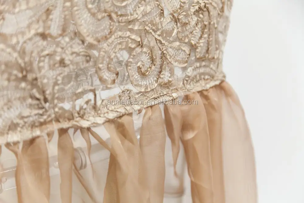 Wholesale fancy organza embroidery wedding chair cover