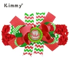 Fashion 4.5'' Stacked Boutique Hair Bow with Bottle Cap Center