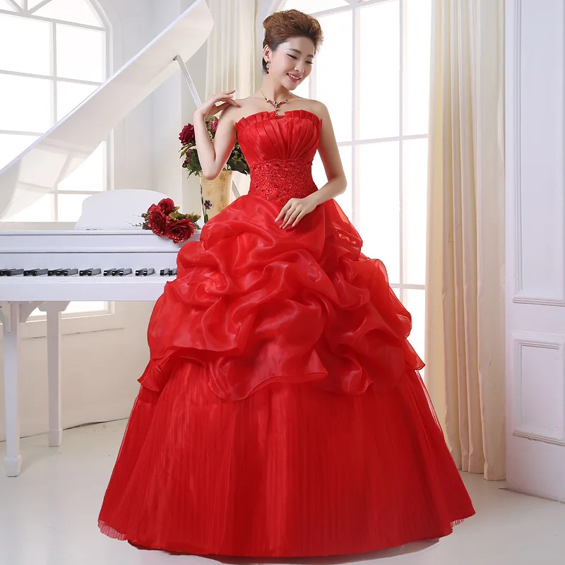 Красное Пышное Платье
