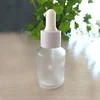 Top quality cosmetics packing frosted glass 30ml dropper bottle for essential oil