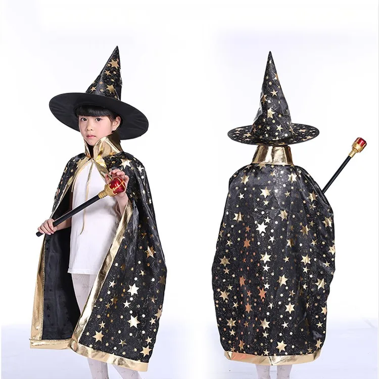 wholesale high quality kid halloween cloak sexy five pointed