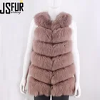 2019 fashion sleeveless winter women fur vest lady classic real fox fur vest