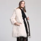 High grade Korean style natural mink jacket raccoon fur coat