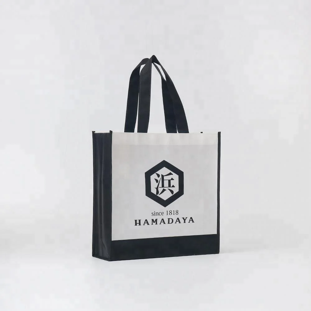 custom logo recyclable nonwoven fabric handle bag